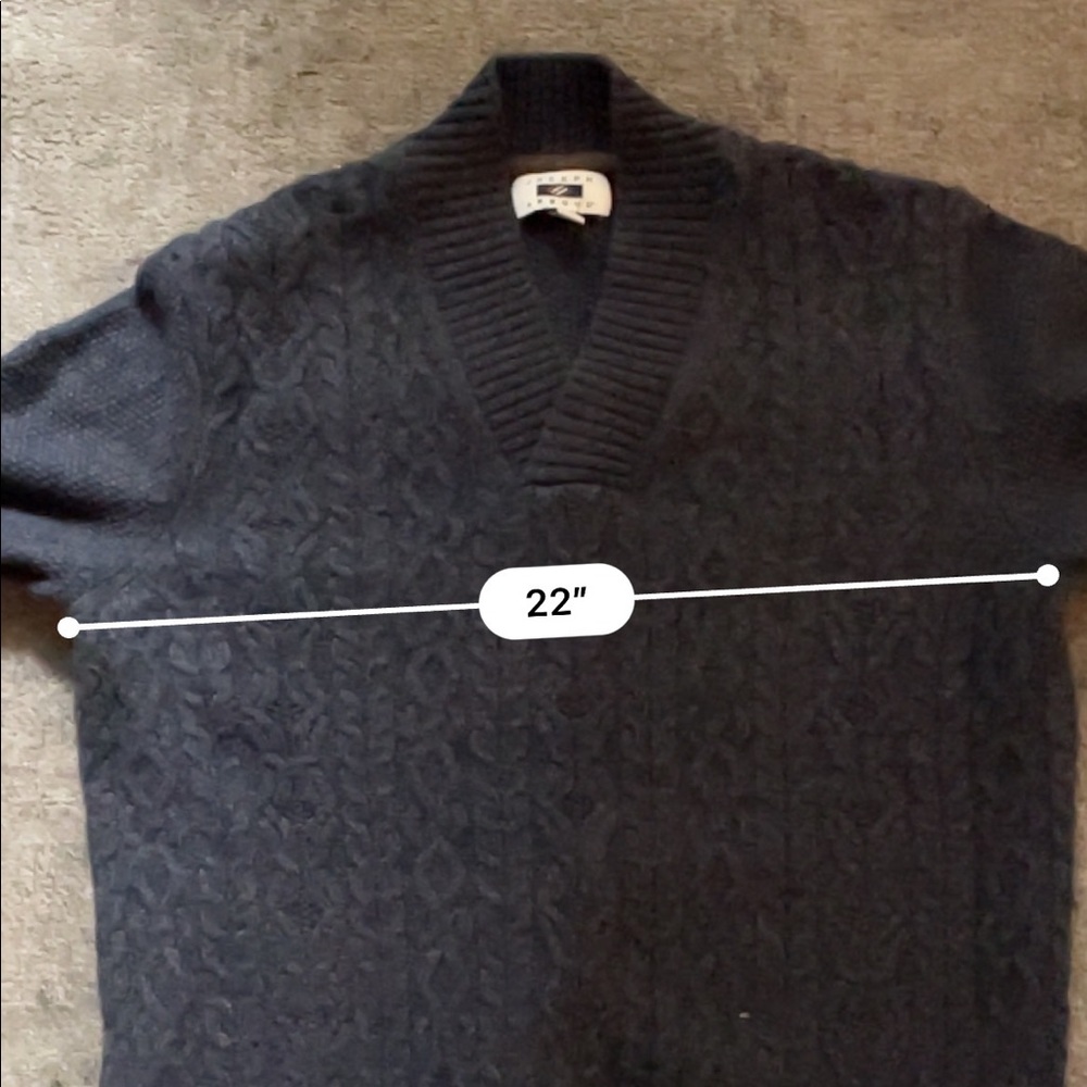 Joseph Abboud Shawl Collar Knit Sweater - Grey / Brown Wool Blend. Lightly Worn!